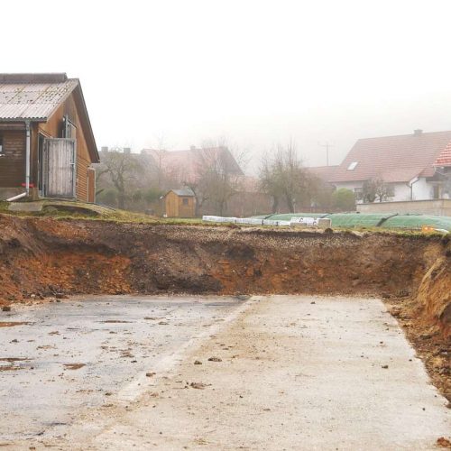 Baugrube Blockheizkraftwerk Pesensricht 2025 1