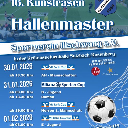 Originalplakat Hallenmasters SV Illschwang 2026 Originalplakat Hallenmasters SV Illschwang 2026