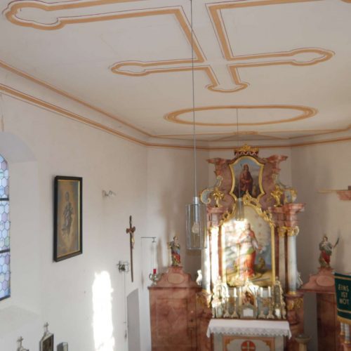 Blick Filialkirche Frankenhof mit der instabilen Decke 2026 2